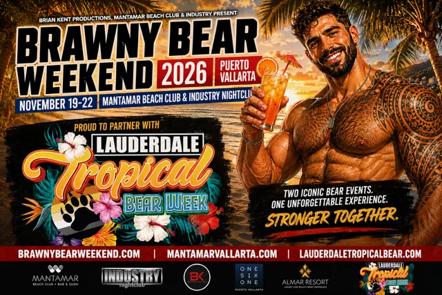 Brawny Bear Weekend 2026, proud partner of Lauderdale Tropical Bear Week