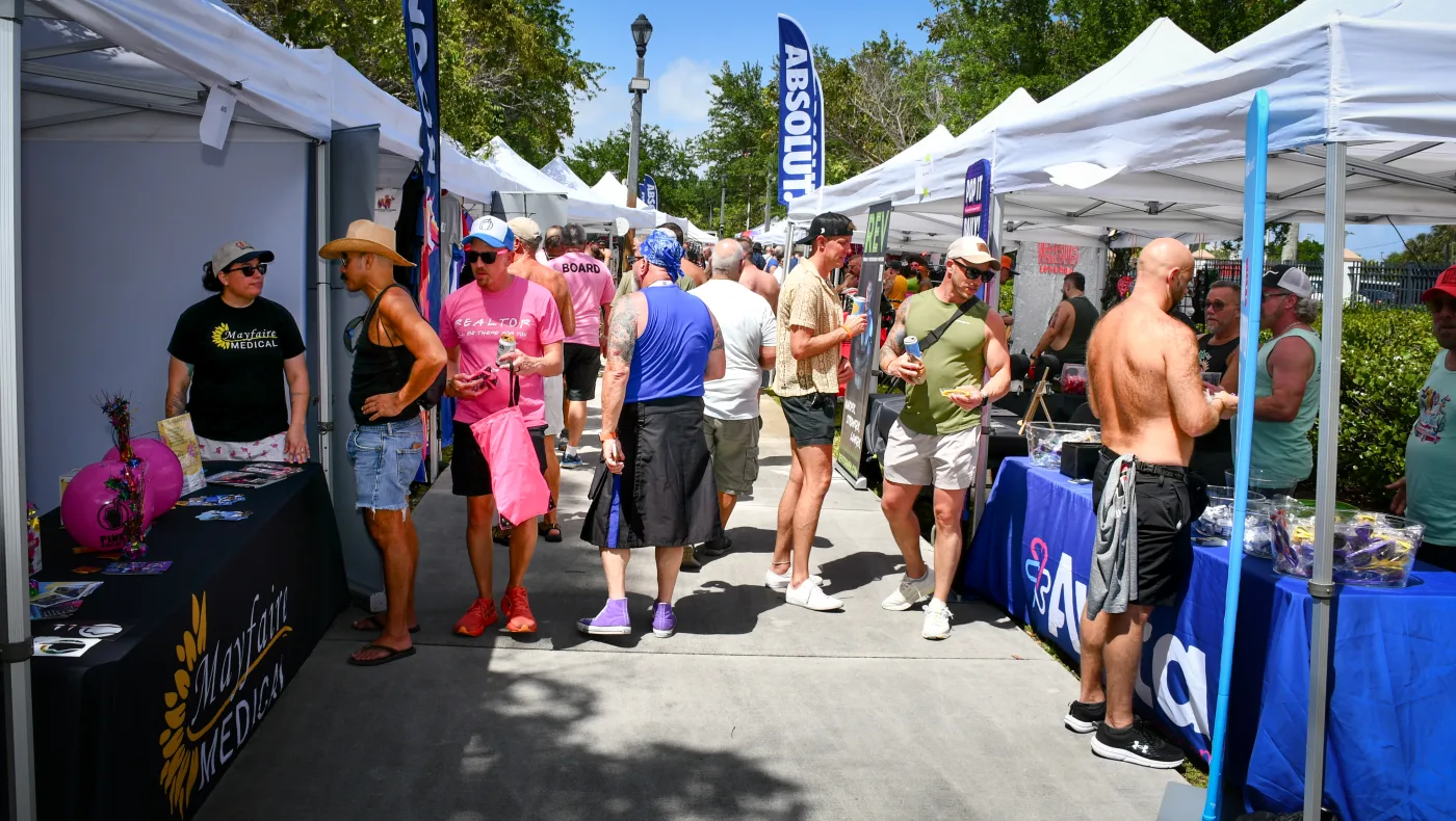 Vendors at Lauderdale Tropical Bear Week